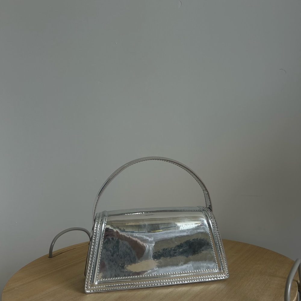Silver Designer Handbag - Picture 2 of 3